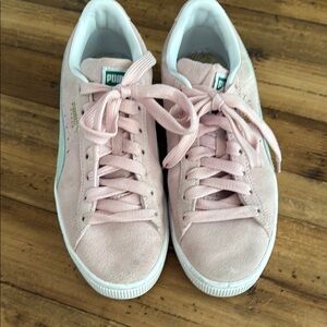 Puma Pink Suede Sneakers Classic Style